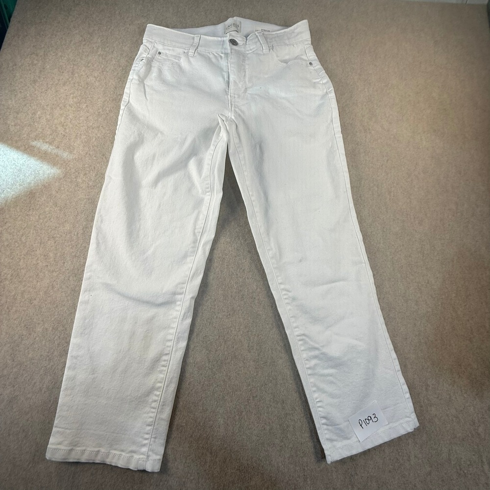 Angels Forever Young Everflex Lift Straight Ankle Jeans White Womens 31x25.5